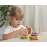 Drewniane klocki Viga Toys z sorterem kształtów Montessori