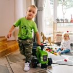 FALK Traktorek Baby Claas Zielony z Przyczepką + akc. od 1 roku