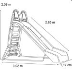 FEBER Wielka Zjeżdżalnia Ogrodowa ze ślizgiem wodnym 285 cm