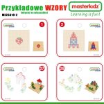 MASTERKIDZ Drewniany Stół Edukacyjny + AKCESORIA STEM WALL + 135 Klocków