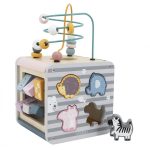 Viga PolarB Activity Box Drewniane Edukacyjne Centrum Gier 5w1 kostka