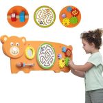 Viga Toys Sensoryczna tablica Manipulacyjna Miś Montessori