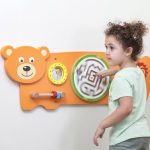 Viga Toys Sensoryczna tablica Manipulacyjna Miś Montessori