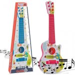 WOOPIE Gitara Akustyczna dla Dzieci Różowa 55 cm